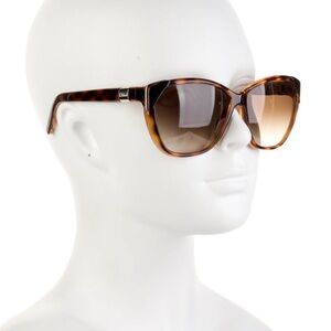 Chloé Cat-Eye Sunglasses, Brown Tortoiseshell, Gradient Lenses,Case & Dust Cloth